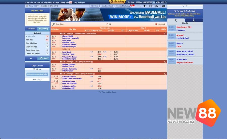 Có Nên Cá Cược Quần Vợt New88? Bật Mí Mẹo Chơi Từ Cao Thủ 2 Cá cược quần vợt New88 có các loại hình nào?