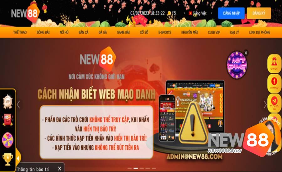 New88 cập nhật phiên bản mới vào tháng 4/2023