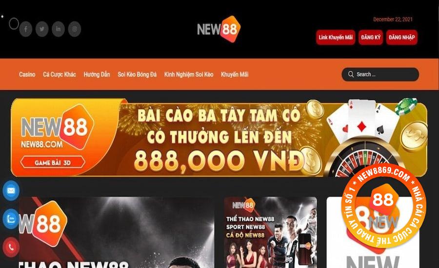 New88vi sở hữu sảnh chơi bắt mắt